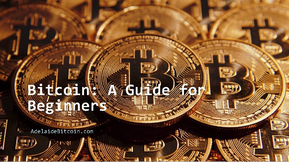 Bitcoin: A Guide for Beginners Adelaide. Bitcoin. com 