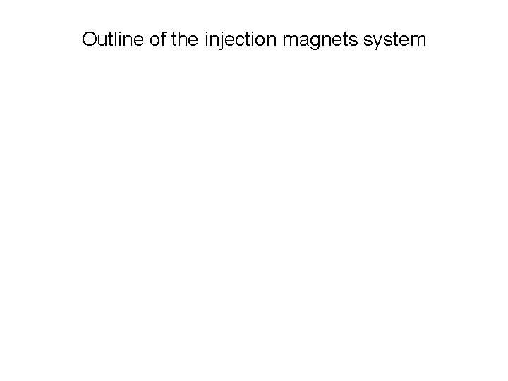 Outline of the injection magnets system 