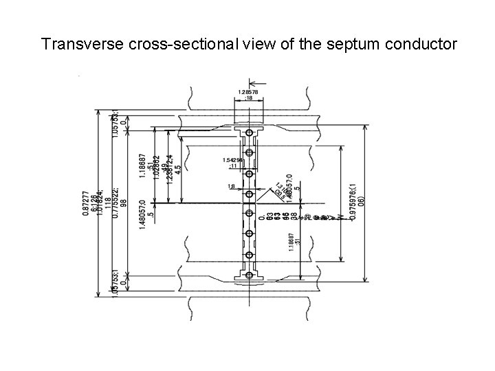 Transverse cross-sectional view of the septum conductor 