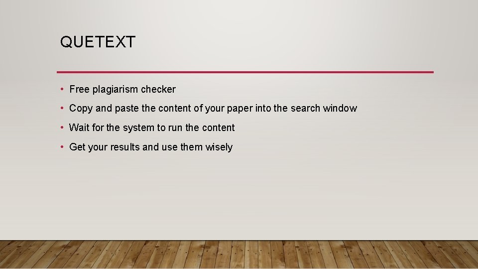 QUETEXT • Free plagiarism checker • Copy and paste the content of your paper