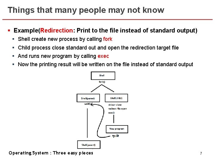 Things that many people may not know § Example(Redirection: Print to the file instead