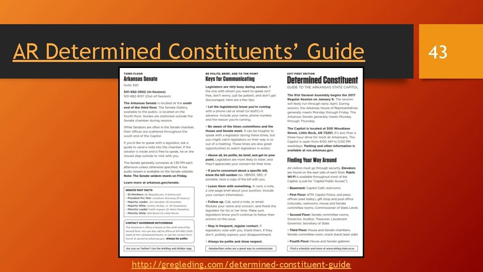 AR Determined Constituents’ Guide http: //gregleding. com/determined-constituent-guide 43 