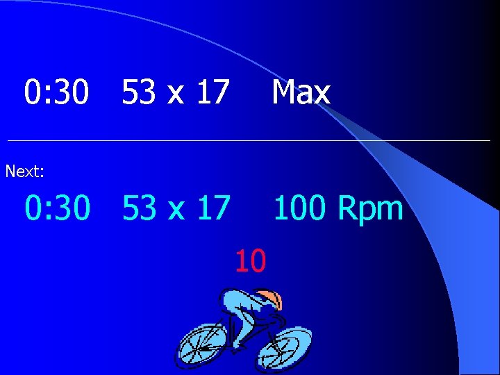 0: 30 53 x 17 Max Next: 0: 30 53 x 17 100 Rpm