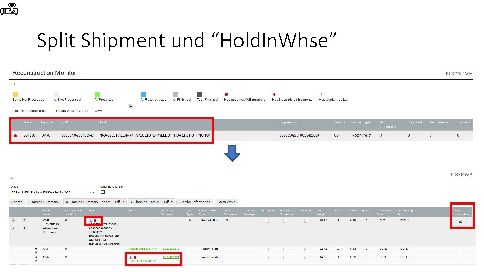 Split Shipment und “Hold. In. Whse” 