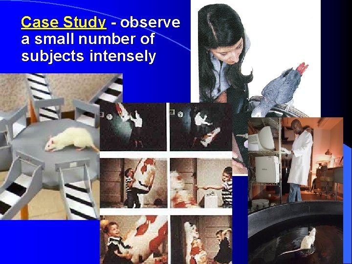 Case Study - observe a small number of subjects intensely 