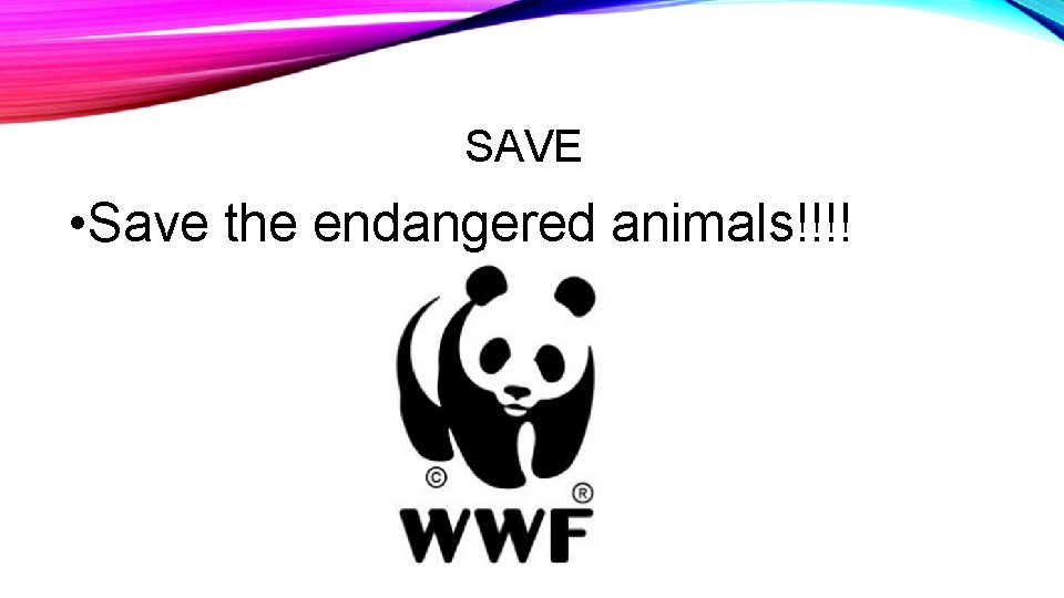 SAVE • Save the endangered animals!!!! SAVE • Save the endangered animals!!!!
