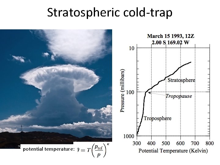 Stratospheric cold-trap potential temperature: 