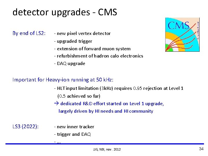 detector upgrades - CMS By end of LS 2: - new pixel vertex detector detector upgrades - CMS By end of LS 2: - new pixel vertex detector