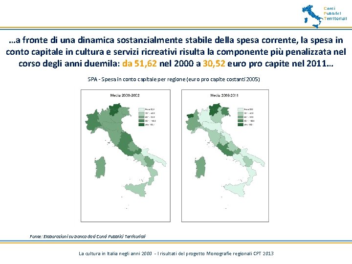 …a fronte di una dinamica sostanzialmente stabile della spesa corrente, la spesa in conto