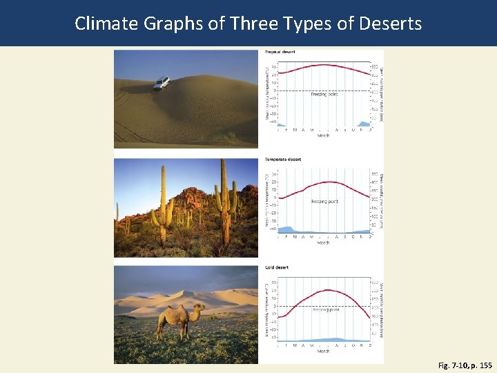 Climate Graphs of Three Types of Deserts Fig. 7 -10, p. 155 