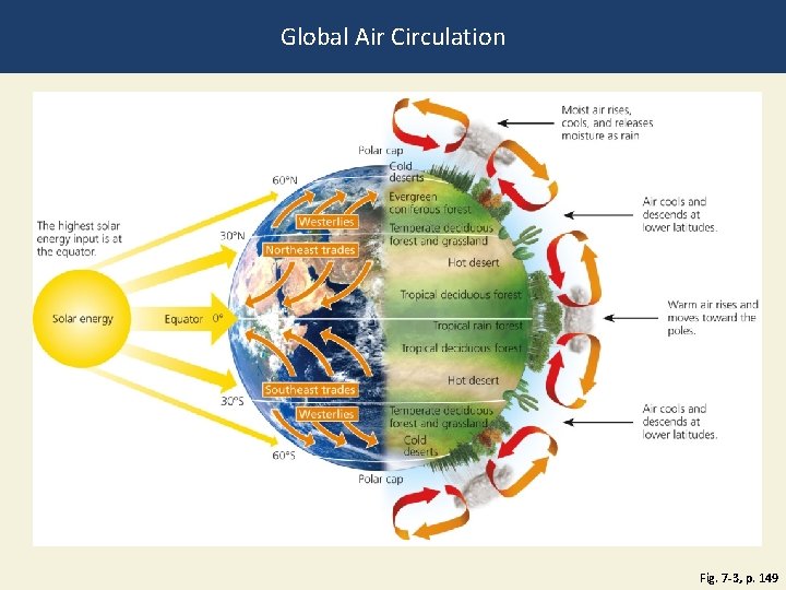 Global Air Circulation Fig. 7 -3, p. 149 