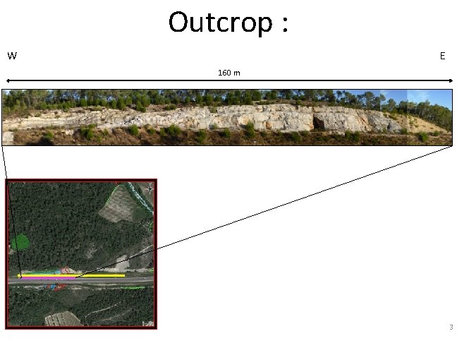 Outcrop : W E 160 m 3 