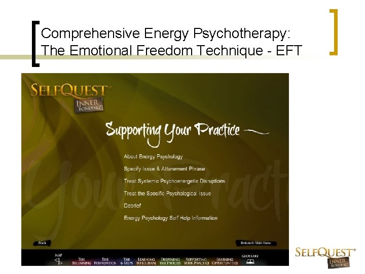 Comprehensive Energy Psychotherapy: The Emotional Freedom Technique - EFT 