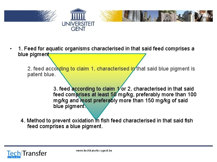  • 1. Feed for aquatic organisms characterised in that said feed comprises a