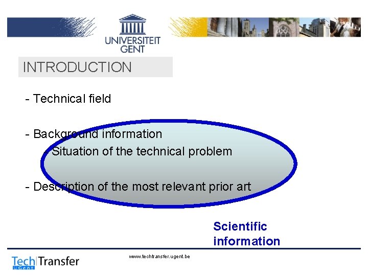 INTRODUCTION - Technical field - Background information - Situation of the technical problem -