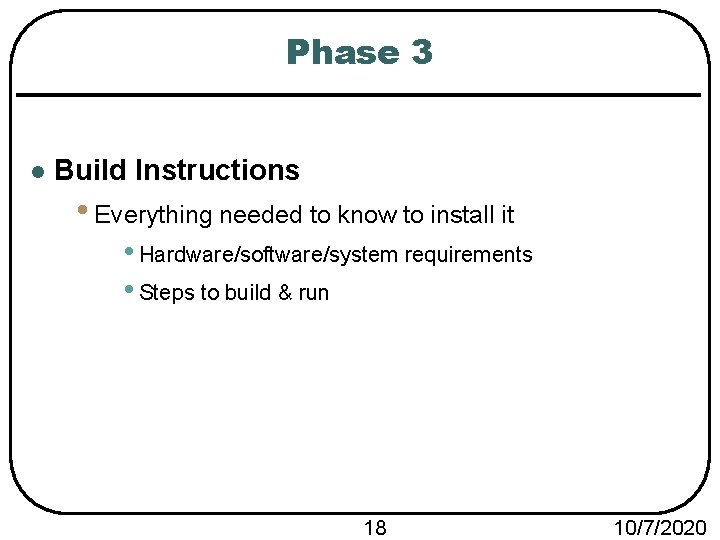 Phase 3 l Build Instructions • Everything needed to know to install it •