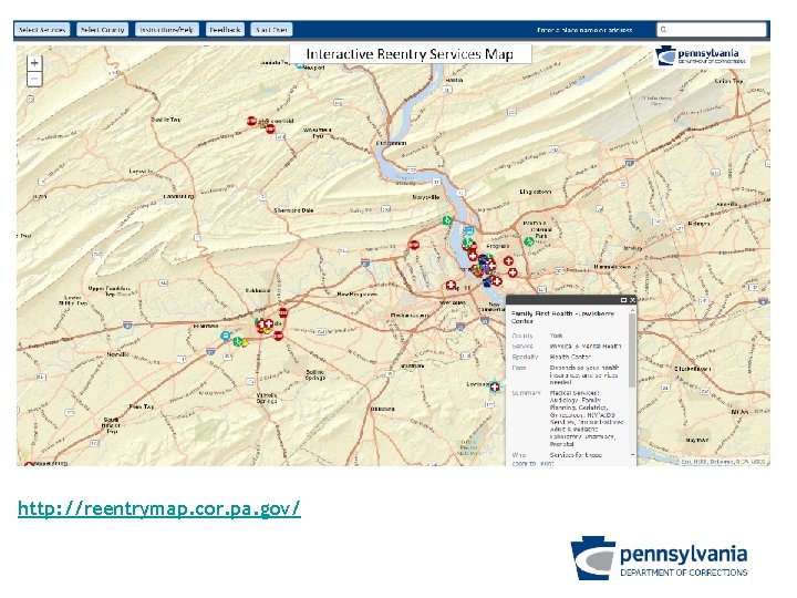 http: //reentrymap. cor. pa. gov/ 