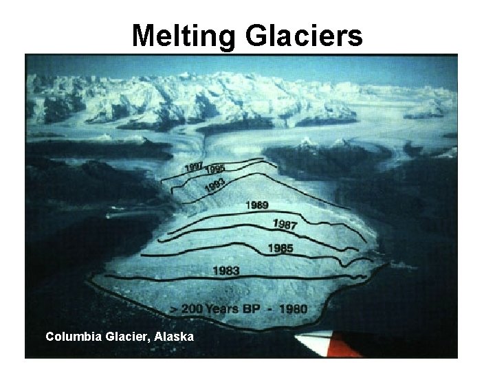 Melting Glaciers Columbia Glacier, Alaska 