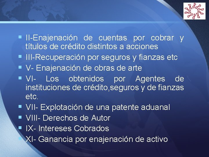 LOGO § II-Enajenación de cuentas por cobrar y § § § § títulos de