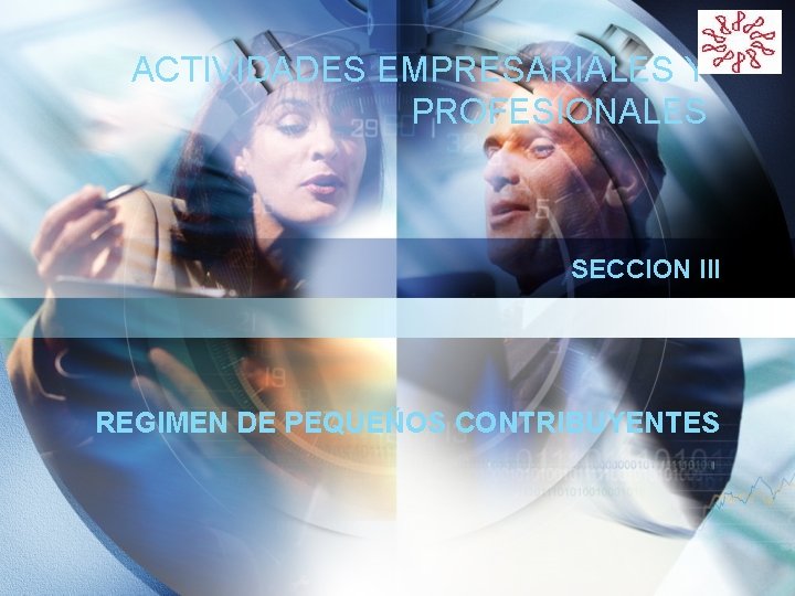 LOGO ACTIVIDADES EMPRESARIALES Y PROFESIONALES SECCION III REGIMEN DE PEQUEÑOS CONTRIBUYENTES 