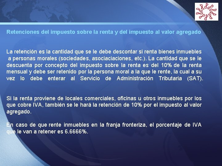 LOGO Retenciones del impuesto sobre la renta y del impuesto al valor agregado La