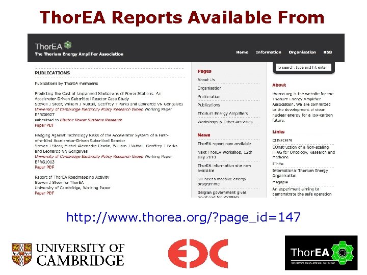 Thor. EA Reports Available From http: //www. thorea. org/? page_id=147 