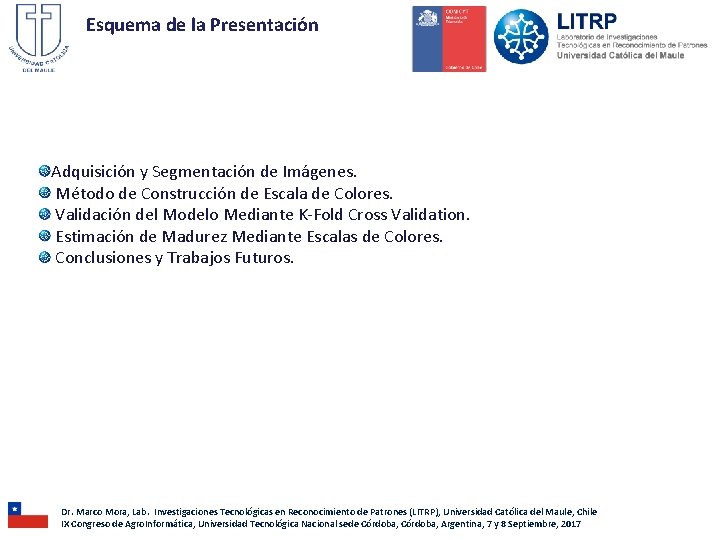 Esquema de la Presentación Adquisición y Segmentación de Imágenes. Método de Construcción de Escala Esquema de la Presentación Adquisición y Segmentación de Imágenes. Método de Construcción de Escala