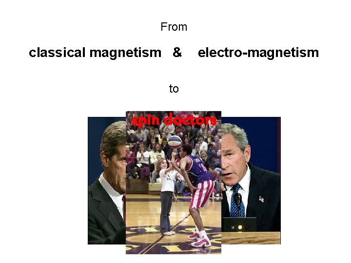 From classical magnetism & electro-magnetism to spin doctors 