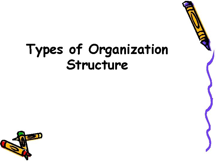 Types of Organization Structure 