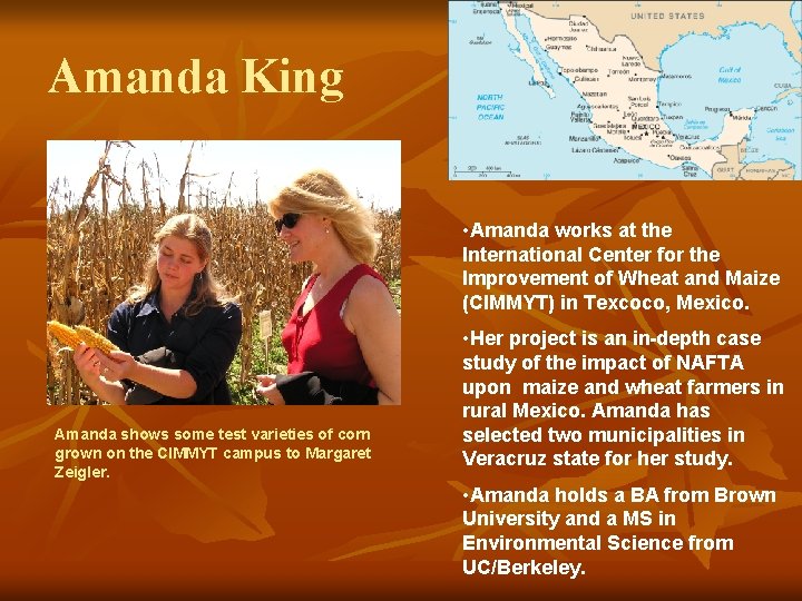 Amanda King • Amanda works at the International Center for the Improvement of Wheat Amanda King • Amanda works at the International Center for the Improvement of Wheat
