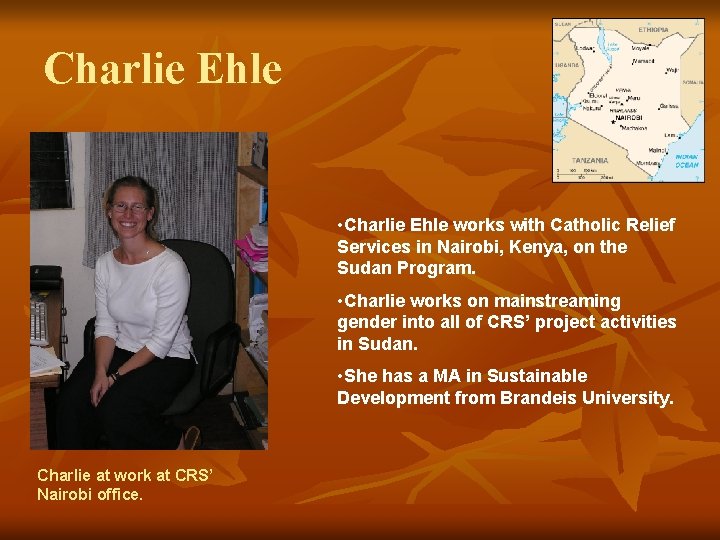 Charlie Ehle • Charlie Ehle works with Catholic Relief Services in Nairobi, Kenya, on Charlie Ehle • Charlie Ehle works with Catholic Relief Services in Nairobi, Kenya, on