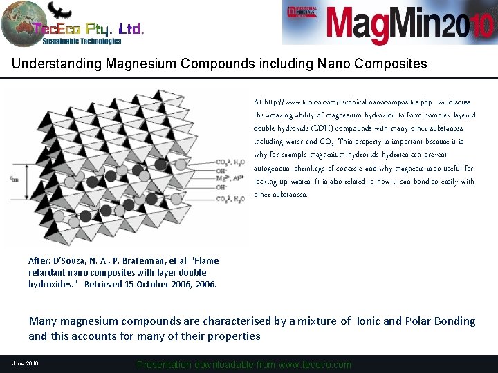 Understanding Magnesium Compounds including Nano Composites At http: //www. tececo. com/technical. nanocomposites. php we