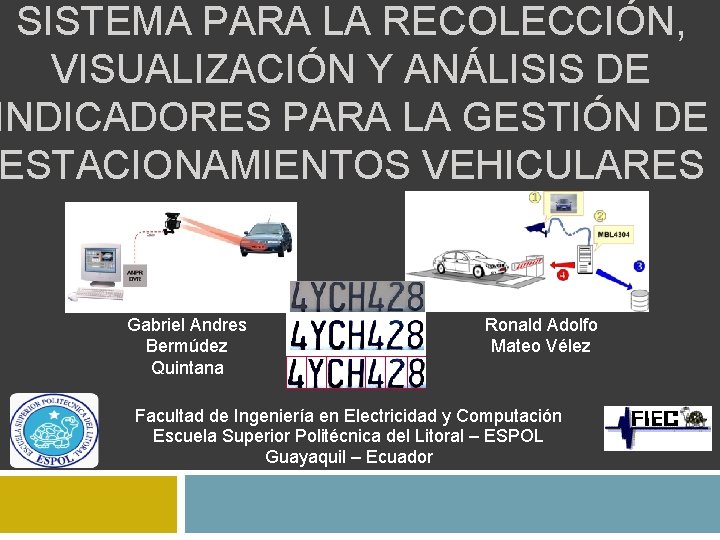 SISTEMA PARA LA RECOLECCIÓN, VISUALIZACIÓN Y ANÁLISIS DE INDICADORES PARA LA GESTIÓN DE ESTACIONAMIENTOS