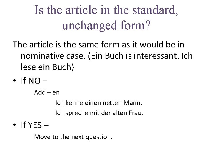 Is the article in the standard, unchanged form? The article is the same form