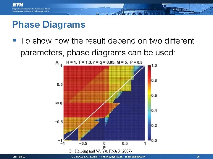 Phase Diagrams § To show the result depend on two different parameters, phase diagrams