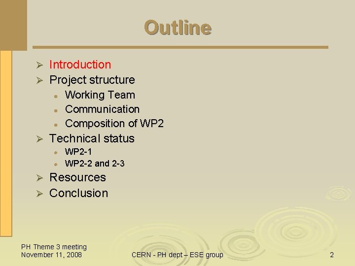 Outline Introduction Ø Project structure Ø l l l Ø Working Team Communication Composition Outline Introduction Ø Project structure Ø l l l Ø Working Team Communication Composition