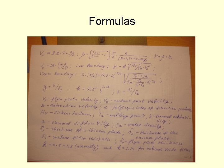 Formulas 