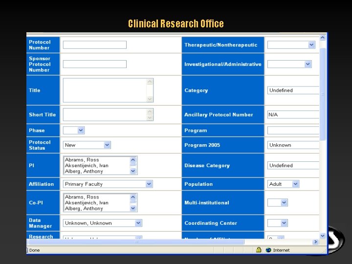 Clinical Research Office 