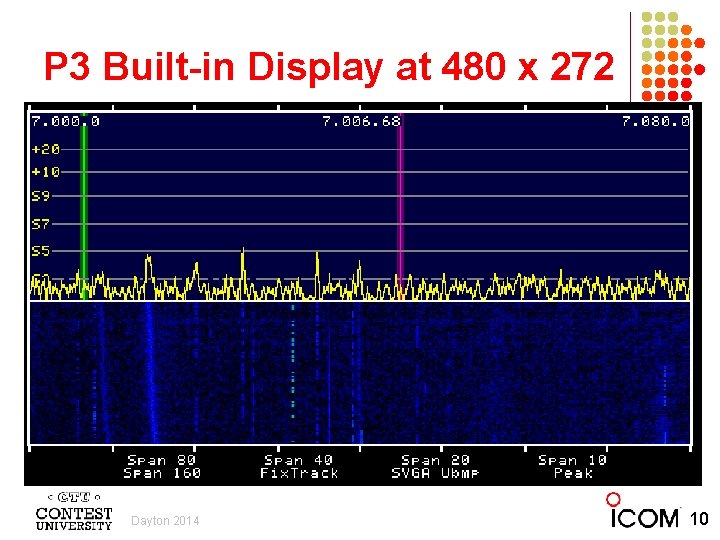 P 3 Built-in Display at 480 x 272 Dayton 2014 10 