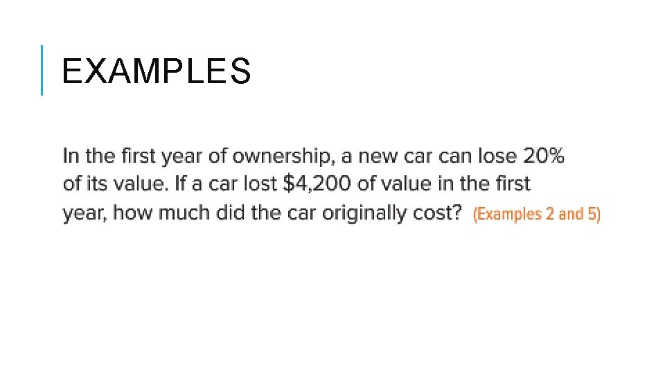 EXAMPLES EXAMPLES