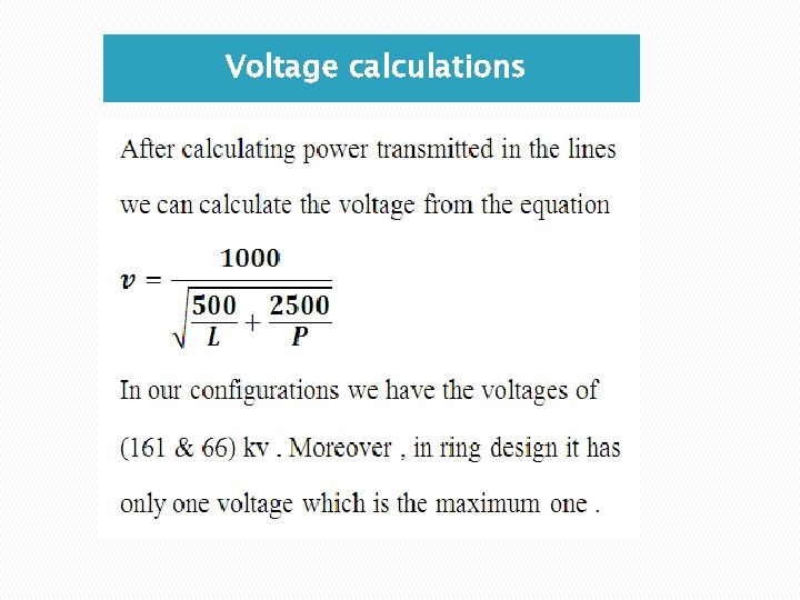 Voltage calculations 