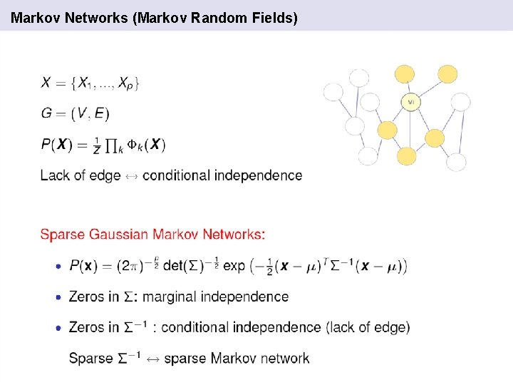 Markov Networks (Markov Random Fields) 