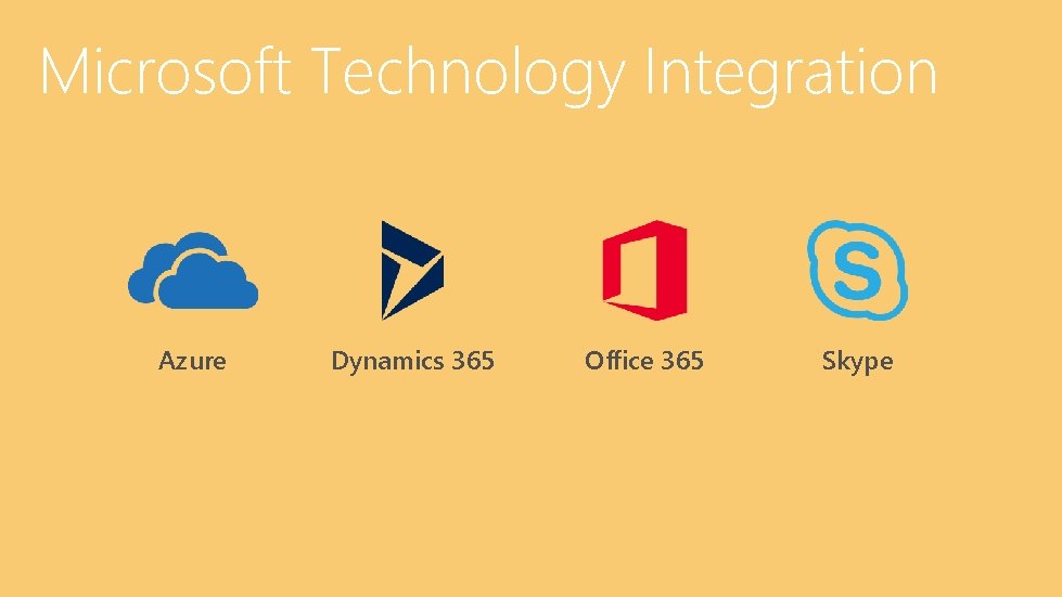 Microsoft Technology Integration Azure Dynamics 365 Office 365 Skype 