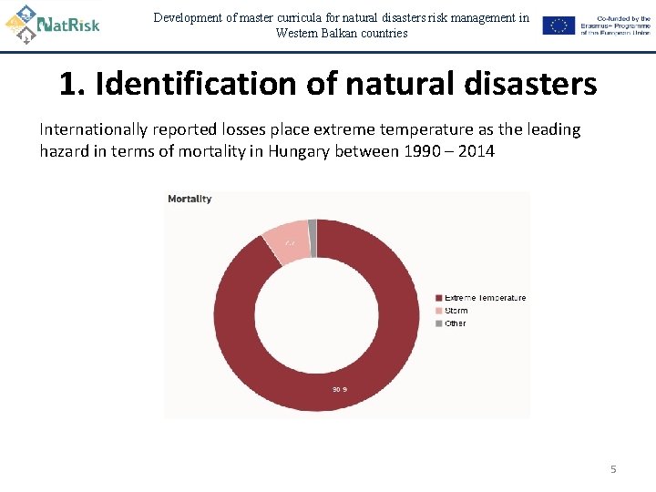 Development of master curricula for natural disasters risk management in Western Balkan countries 1.