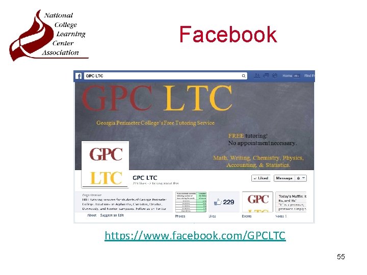 Facebook https: //www. facebook. com/GPCLTC 55 