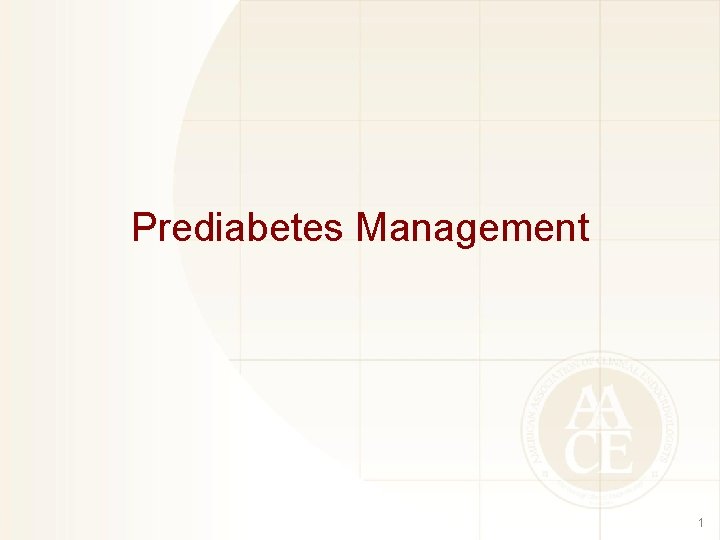 Prediabetes Management 1 