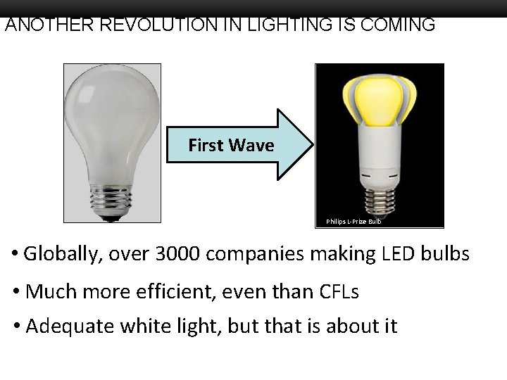 ANOTHER REVOLUTION IN LIGHTING IS COMING Boston University Slideshow Title Goes Here First Wave