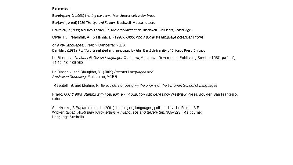 The Presenceabsence Of French In Australian Language Curriculum