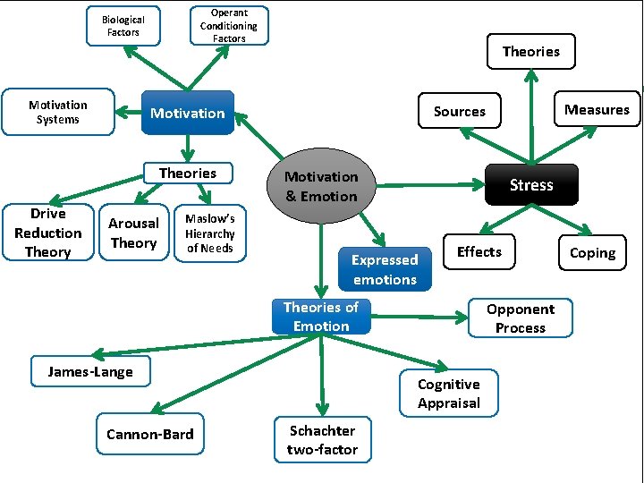 Operant Conditioning Factors Biological Factors Motivation Systems Arousal Theory Maslow’s Hierarchy of Needs Motivation