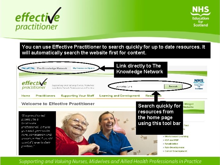 You can use Effective Practitioner to search quickly for up to date resources. It